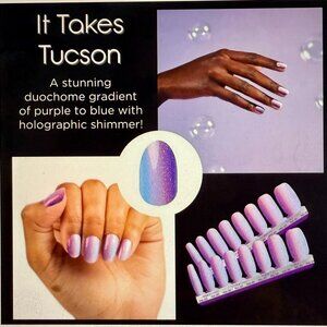 2/$15 New Color Street 2 Pc IT TAKES TUCSON & RULES OF PLUM Nail Strips Press On